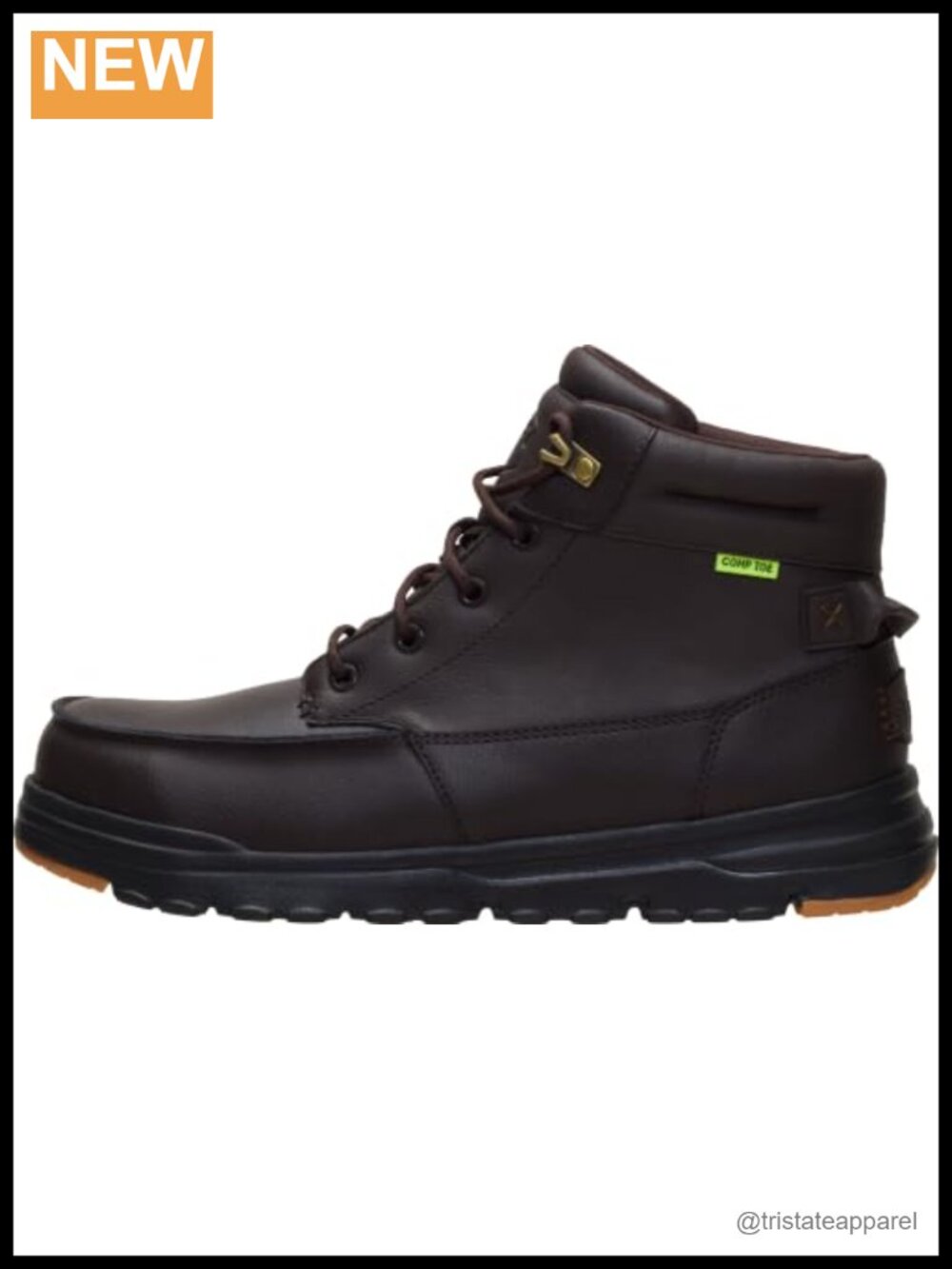 HEYDUDE Bradley II Work CT Leather Boot Composite Toe ASTM F2413 Water Repellant